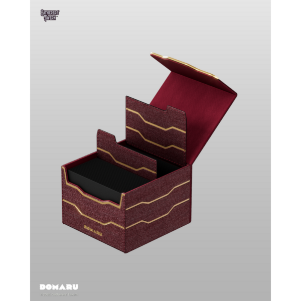 Gatherers' Tavern: DOMARU Armory Horizon 133+ Deckbox - Carnelian (voor 133 kaarten) - zijaanzicht