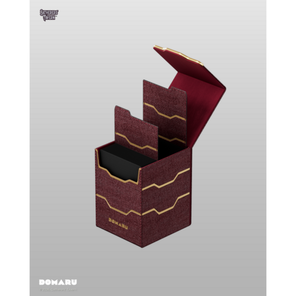 Gatherers' Tavern: DOMARU Vertex 100+ Deckbox - Carnelian (voor 100 kaarten) - zijaanzicht