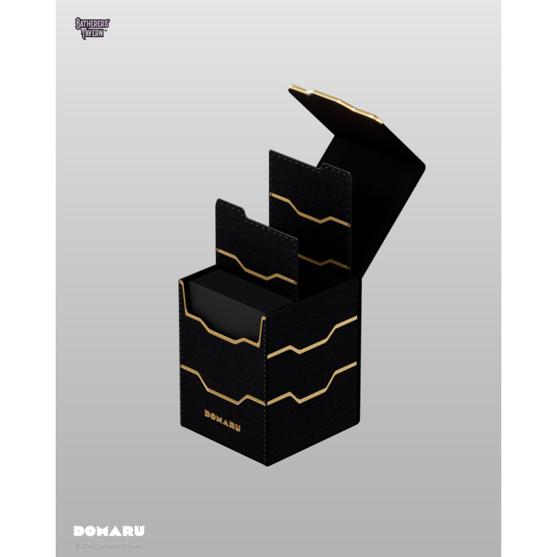 Gatherers' Tavern: DOMARU Vertex 100+ Deckbox - Obsidian (voor 100 kaarten) - zijaanzicht
