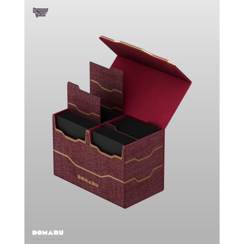 Gatherers' Tavern: DOMARU Vertex Duo 200+ Deckbox - Carnelian (voor 200 kaarten) - zijaanzicht