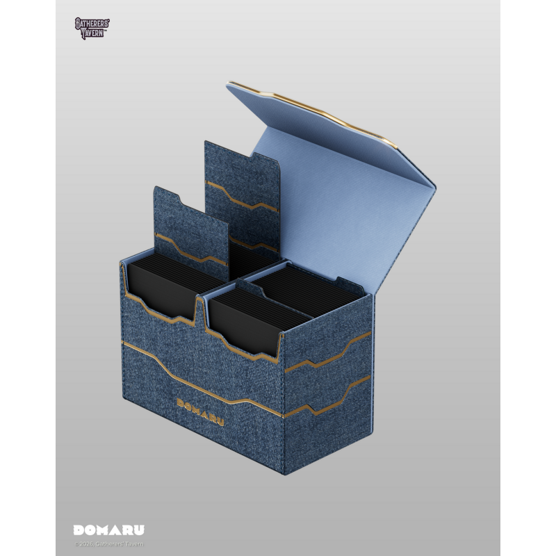 Gatherers' Tavern: DOMARU Vertex Duo 200+ Deckbox - Lazulite (voor 200 kaarten) - zijaanzicht