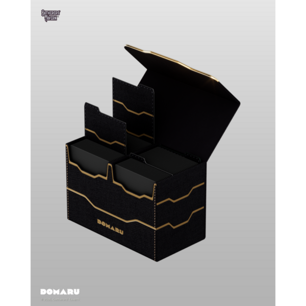 Gatherers' Tavern: DOMARU Vertex Duo 200+ Deckbox - Obsidian (voor 200 kaarten) - zijaanzicht
