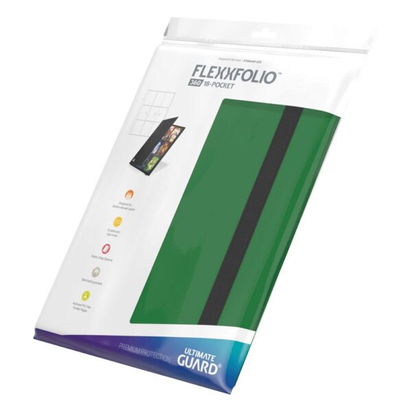 Ultimate Guard: Flexxfolio 360 18-Pocket - Green (voor 360 kaarten) - bovenaanzicht