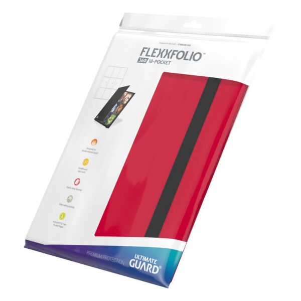 Ultimate Guard: Flexxfolio 360 18-Pocket - Red (voor 360 kaarten) - bovenaanzicht
