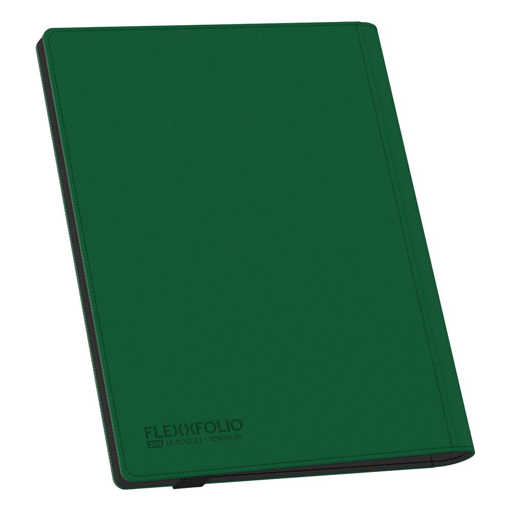 Ultimate Guard: Flexxfolio 360 18-Pocket Xenoskin - Green (voor 360 kaarten) - geopend