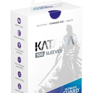 Ultimate Guard: Katana Sleeves - Blue - 100x Standard Size - verpakking vooraan