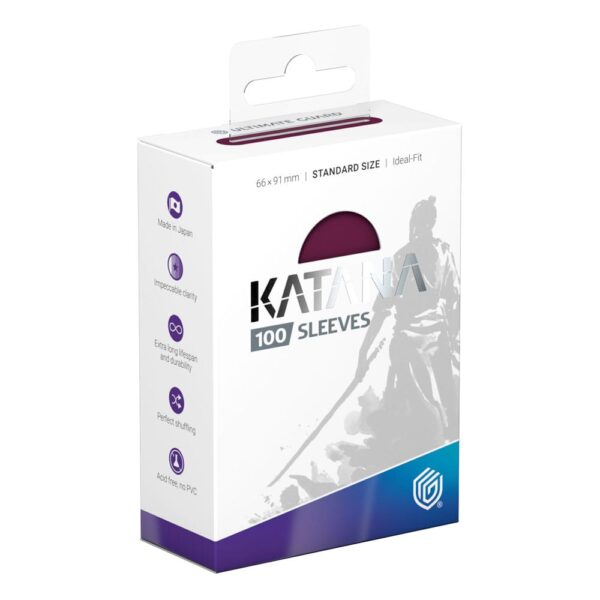 Ultimate Guard: Katana Sleeves - Radiant Plum - 100x Standard Size - verpakking vooraan