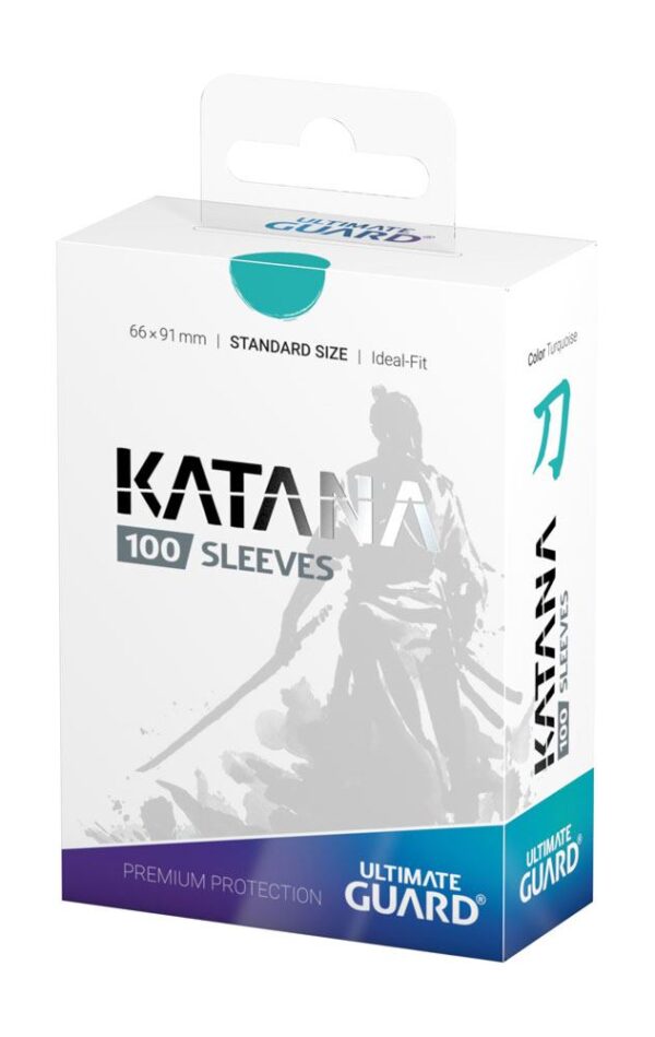 Ultimate Guard: Katana Sleeves - Turquoise - 100x Standard Size - geopend