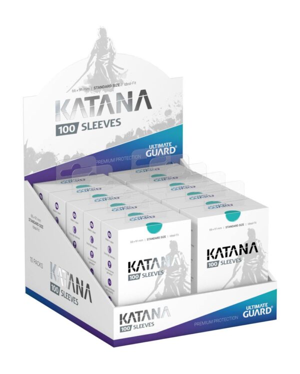 Ultimate Guard: Katana Sleeves - Turquoise - 100x Standard Size - detailopname