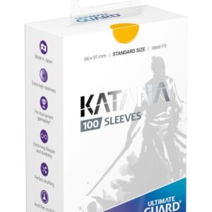 Ultimate Guard: Katana Sleeves - Yellow - 100x Standard Size - verpakking vooraan