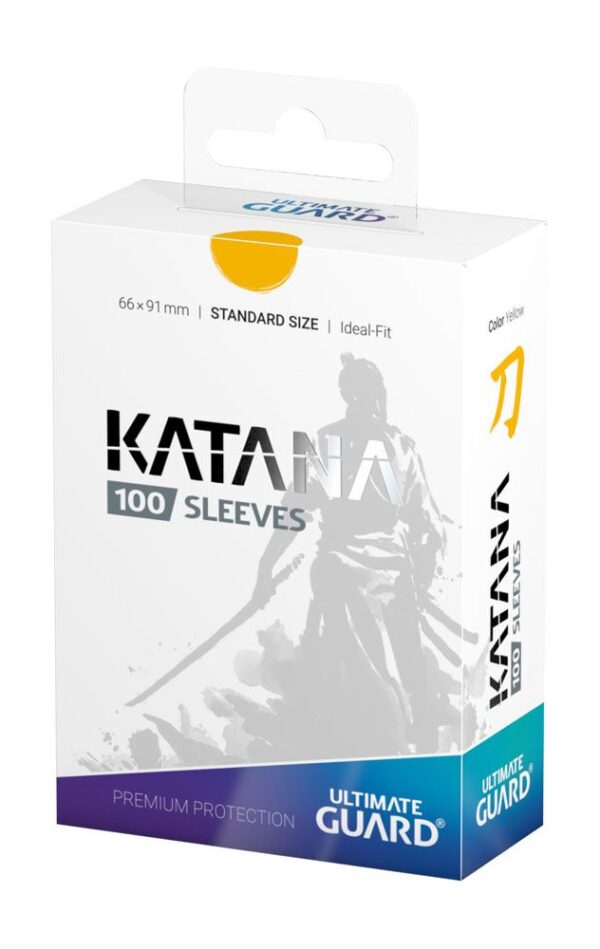 Ultimate Guard: Katana Sleeves - Yellow - 100x Standard Size - geopend