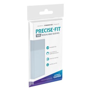 Ultimate Guard: Precise-Fit Sleeves - Resealable - 100x Standard Size - verpakking vooraan