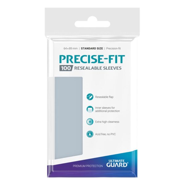 Ultimate Guard: Precise-Fit Sleeves - Resealable - 100x Standard Size - achterzijde