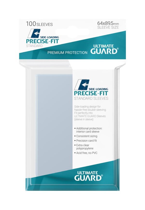 Ultimate Guard: Precise-Fit Sleeves - Side-Loading - 100x Standard Size - verpakking vooraan