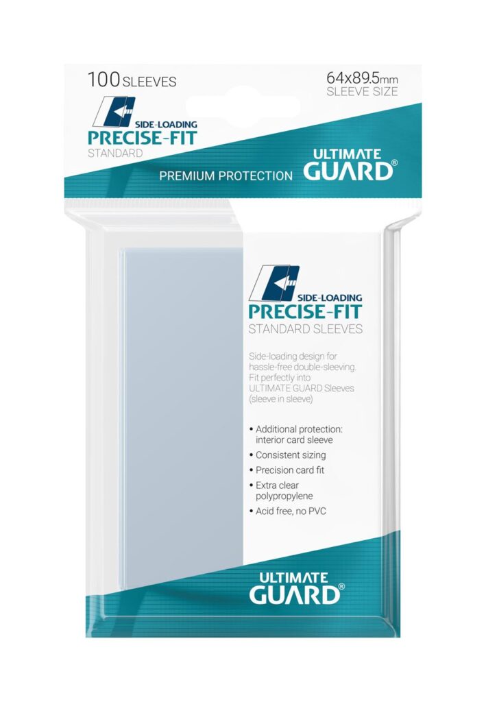 Ultimate Guard: Precise-Fit Sleeves - Side-Loading - 100x Standard Size - verpakking vooraan