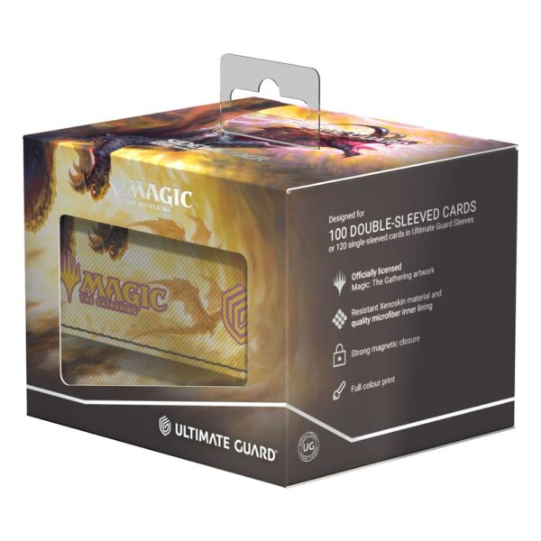 Ultimate Guard: Sidewinder 100+ Xenoskin - Magic: The Gathering "Tarkir: Dragonstorm" Ghostfire - Stormscale Scion - bovenaanzicht