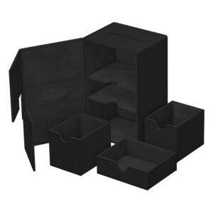 Ultimate Guard: Twin Flip'n'Tray 160+ Xenoskin - Zwart (voor 160 kaarten) - verpakking vooraan