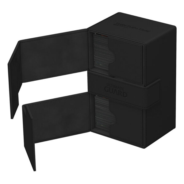 Ultimate Guard: Twin Flip'n'Tray 160+ Xenoskin - Zwart (voor 160 kaarten) - detailopname
