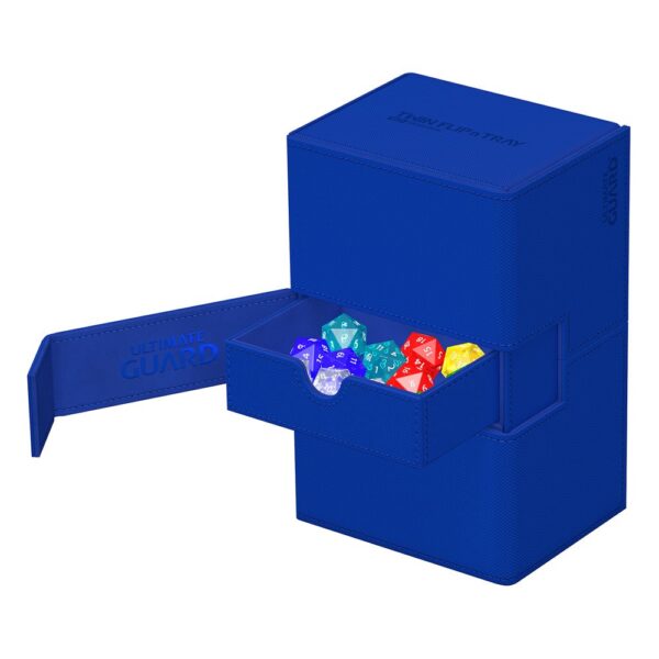 Ultimate Guard: Twin Flip'n'Tray 160+ Xenoskin - Blauw (voor 160 kaarten) - geopend