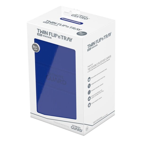 Ultimate Guard: Twin Flip'n'Tray 160+ Xenoskin - Blauw (voor 160 kaarten) - sfeerbeeld