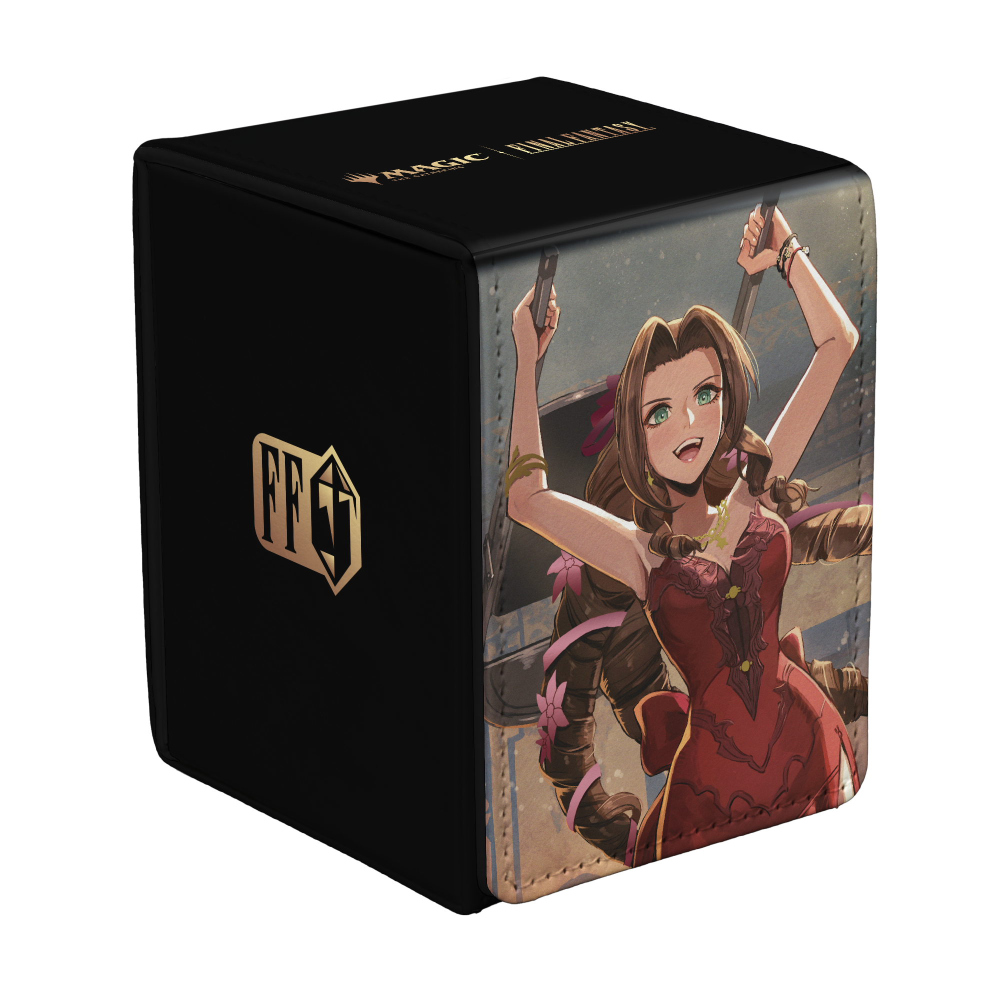 Ultra Pro: Magic x FINAL FANTASY - Aerith Gainsborough - Alcove Flip Deck Box (100+ kaarten) - verpakking vooraan