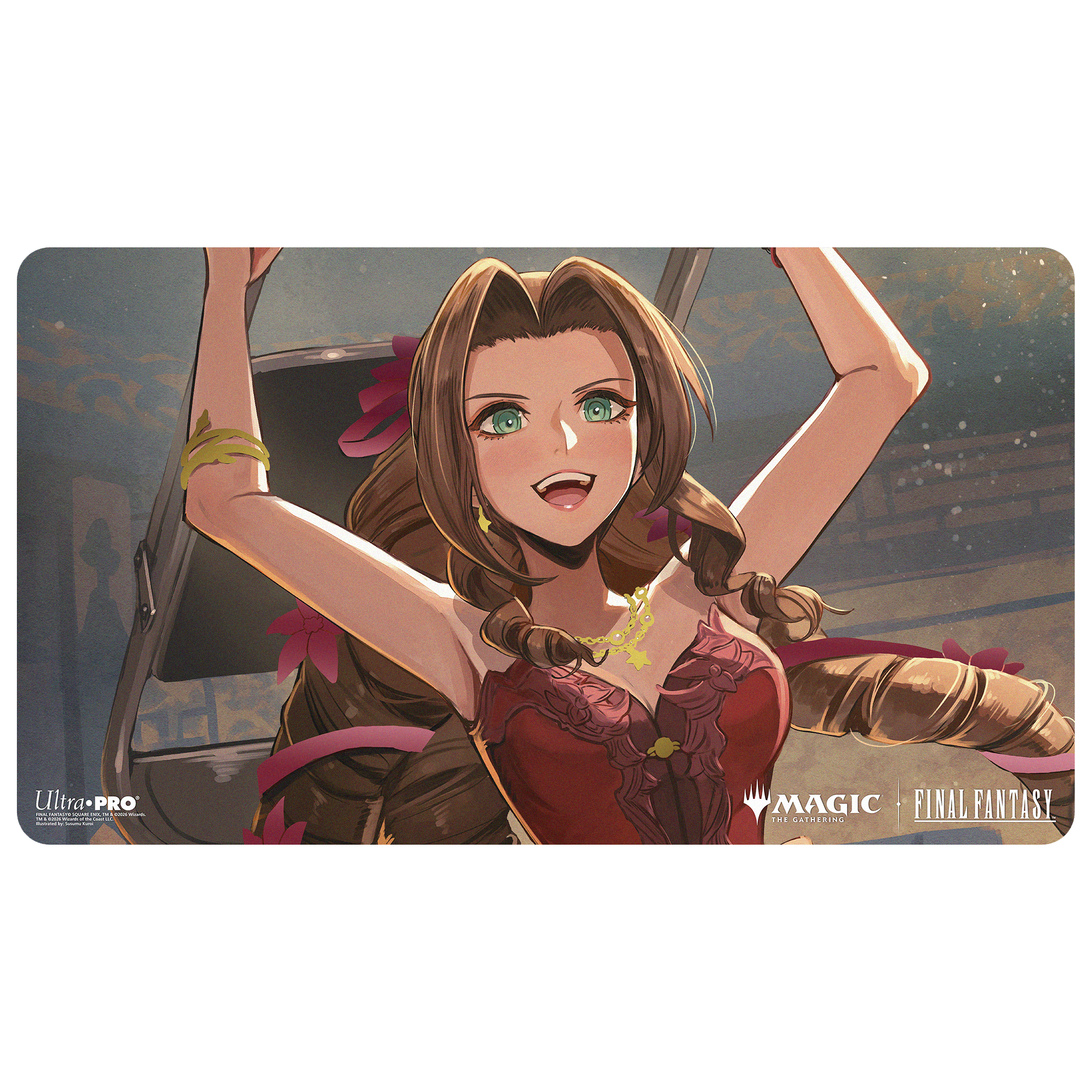 Ultra Pro: Magic x FINAL FANTASY - Aerith Gainsborough - Foil Playmat (61 x 34 cm) - verpakking vooraan