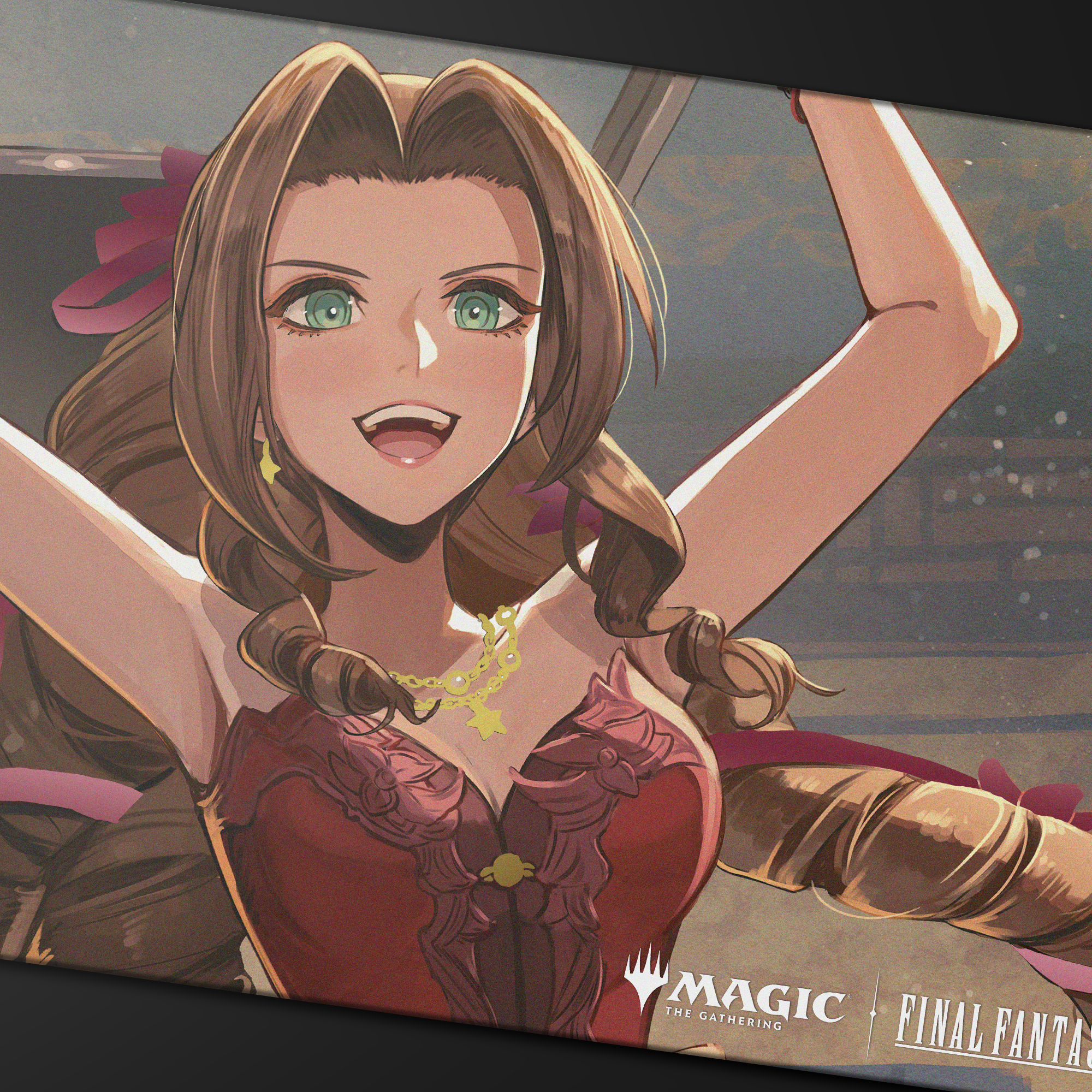 Ultra Pro: Magic x FINAL FANTASY - Aerith Gainsborough - Foil Playmat (61 x 34 cm) - productfoto