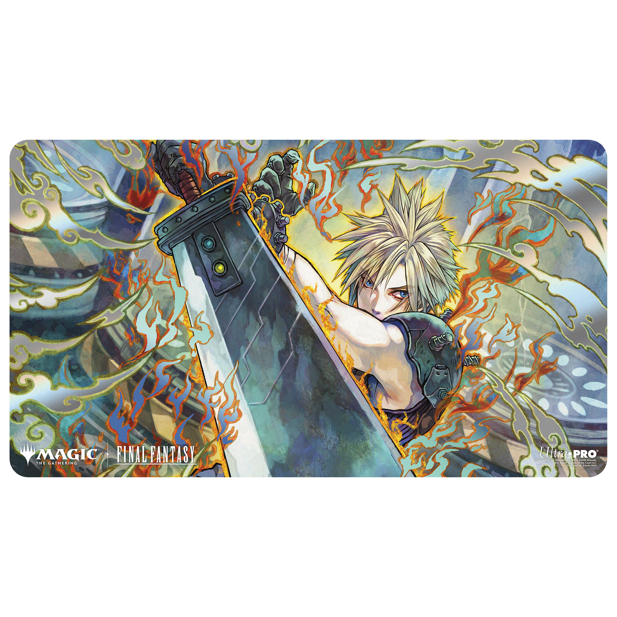Ultra Pro: Magic x FINAL FANTASY - Buster Sword - Foil Playmat (61 x 34 cm) - verpakking vooraan