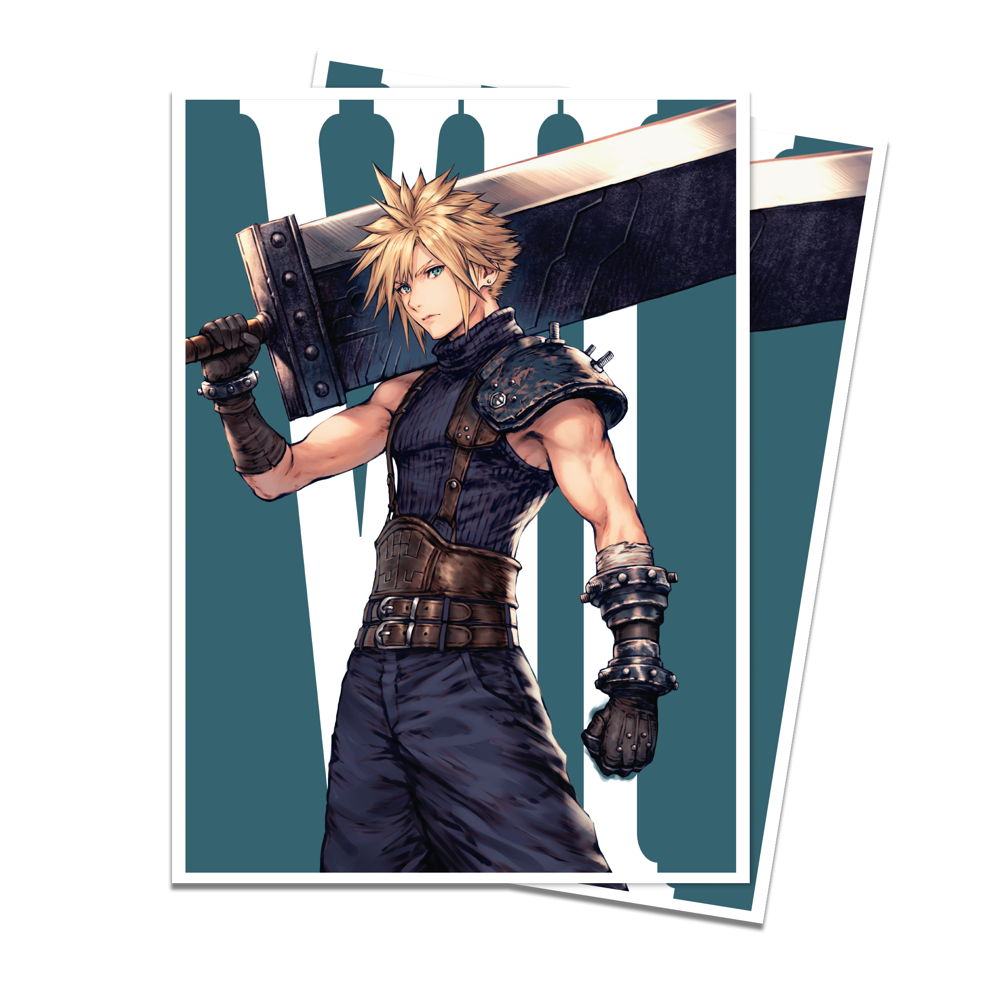 Ultra Pro: Magic x FINAL FANTASY - Cloud, Ex-SOLDIER - 105x APEX Deck Protector Sleeves - Standard Size - verpakking vooraan