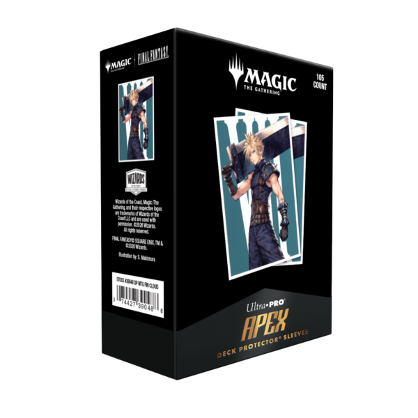 Ultra Pro: Magic x FINAL FANTASY - Cloud, Ex-SOLDIER - 105x APEX Deck Protector Sleeves - Standard Size - productfoto