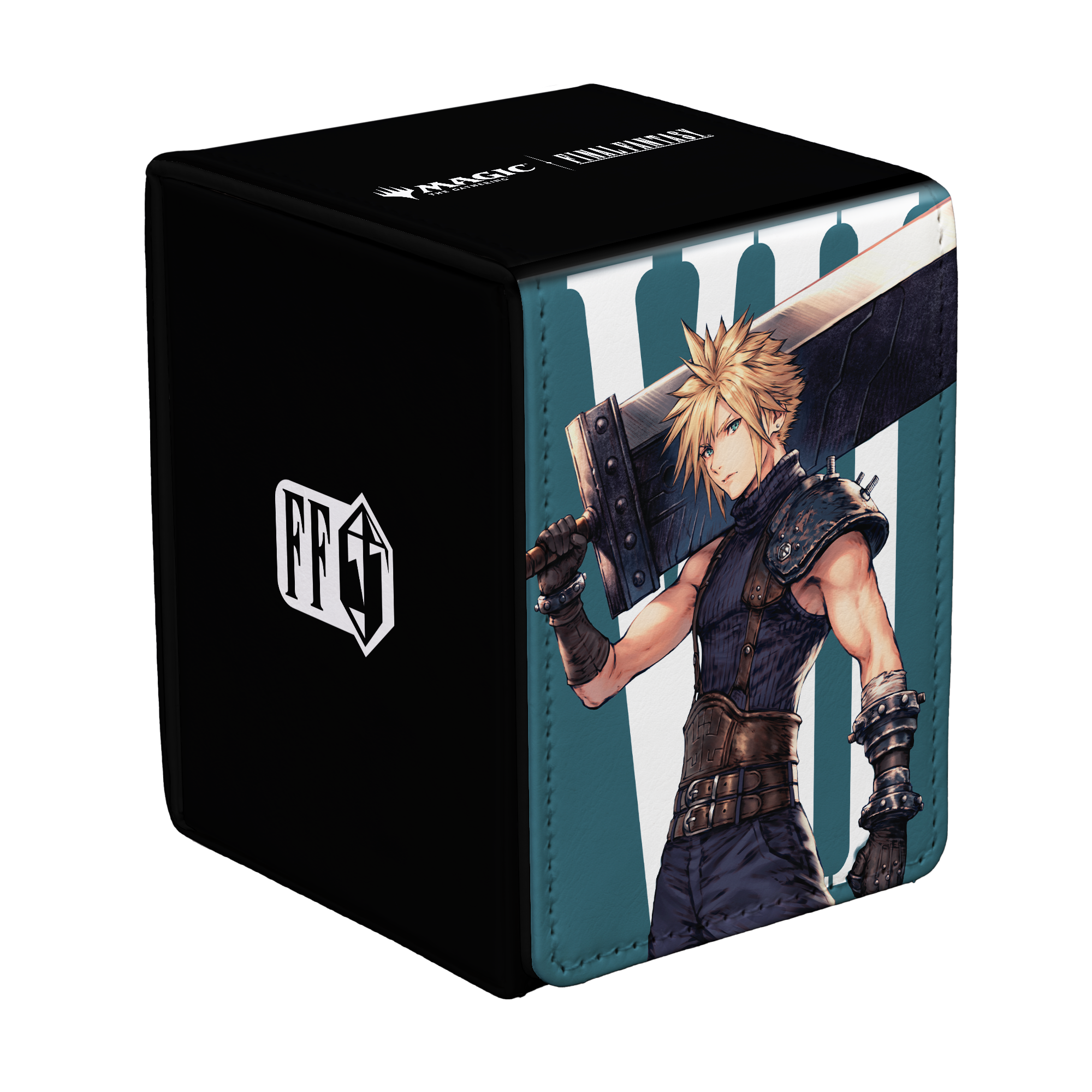 Ultra Pro: Magic x FINAL FANTASY - Cloud, Ex-SOLDIER - Alcove Flip Deck Box (100+ kaarten) - verpakking vooraan
