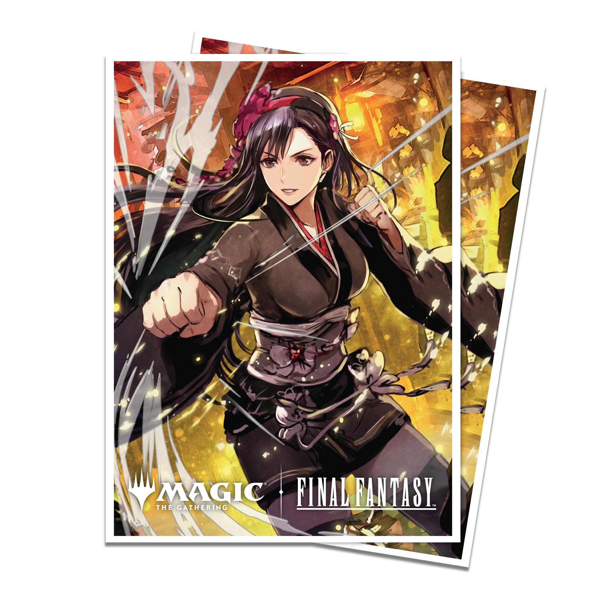 Ultra Pro: Magic x FINAL FANTASY - Tifa Lockhart - 105x APEX Deck Protector Sleeves - Standard Size - verpakking vooraan