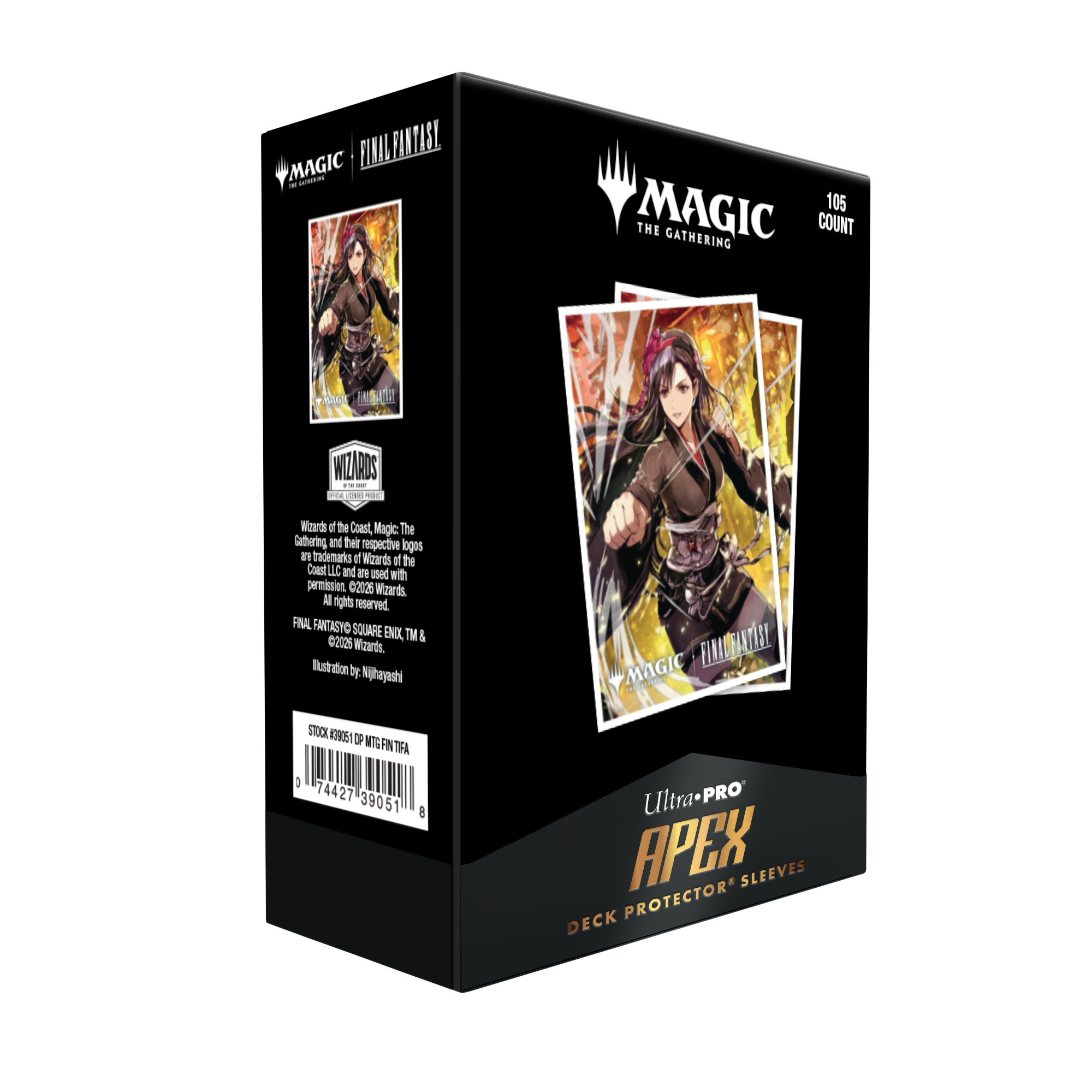 Ultra Pro: Magic x FINAL FANTASY - Tifa Lockhart - 105x APEX Deck Protector Sleeves - Standard Size - productfoto