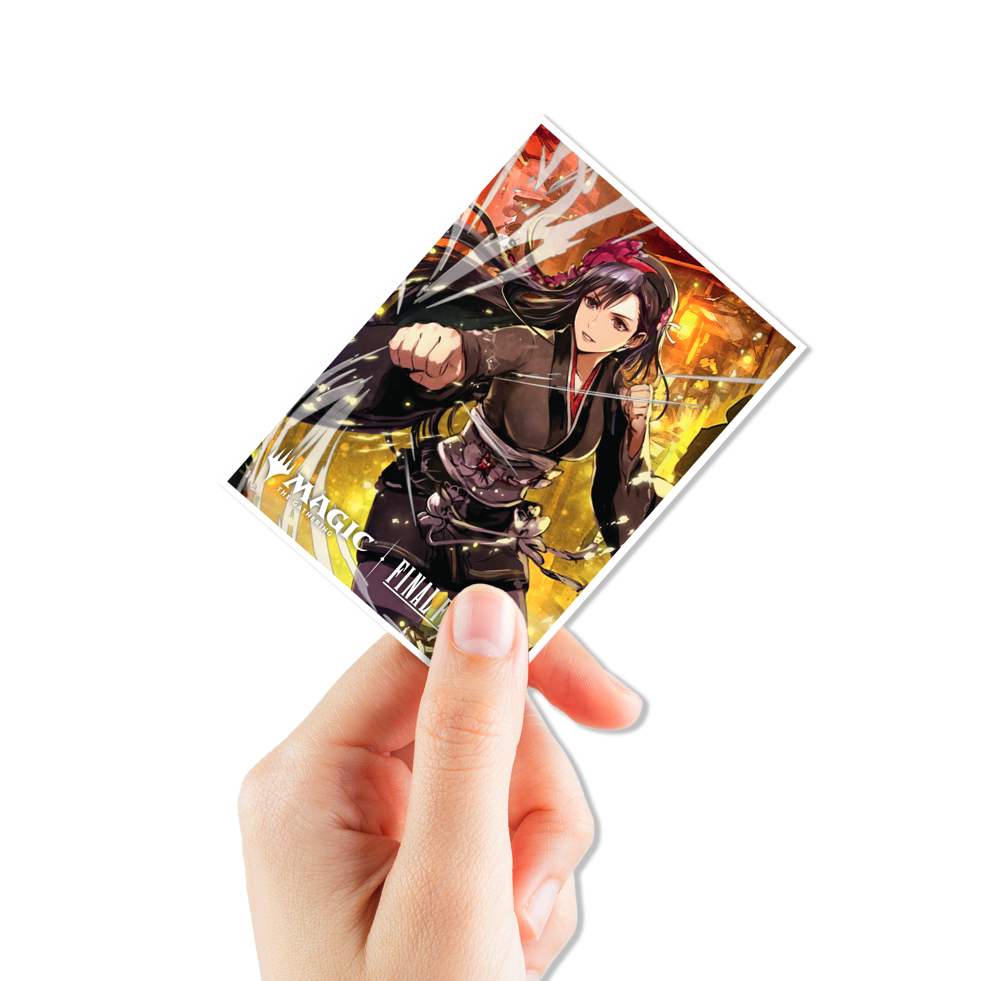 Ultra Pro: Magic x FINAL FANTASY - Tifa Lockhart - 105x APEX Deck Protector Sleeves - Standard Size - in gebruik