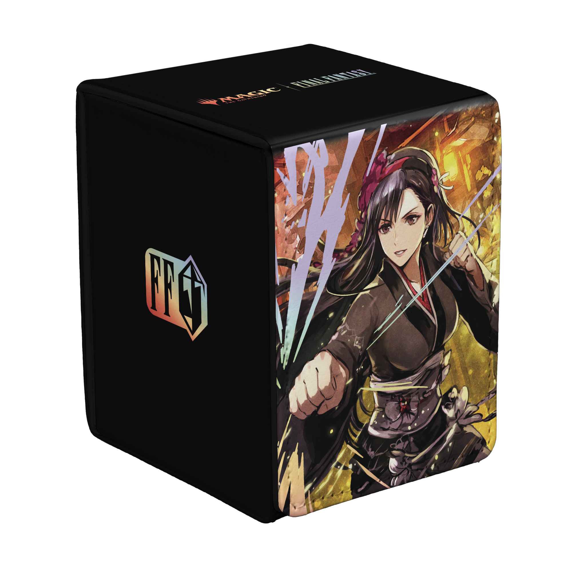 Ultra Pro: Magic x FINAL FANTASY - Tifa Lockhart - Alcove Flip Deck Box (100+ kaarten) - verpakking vooraan