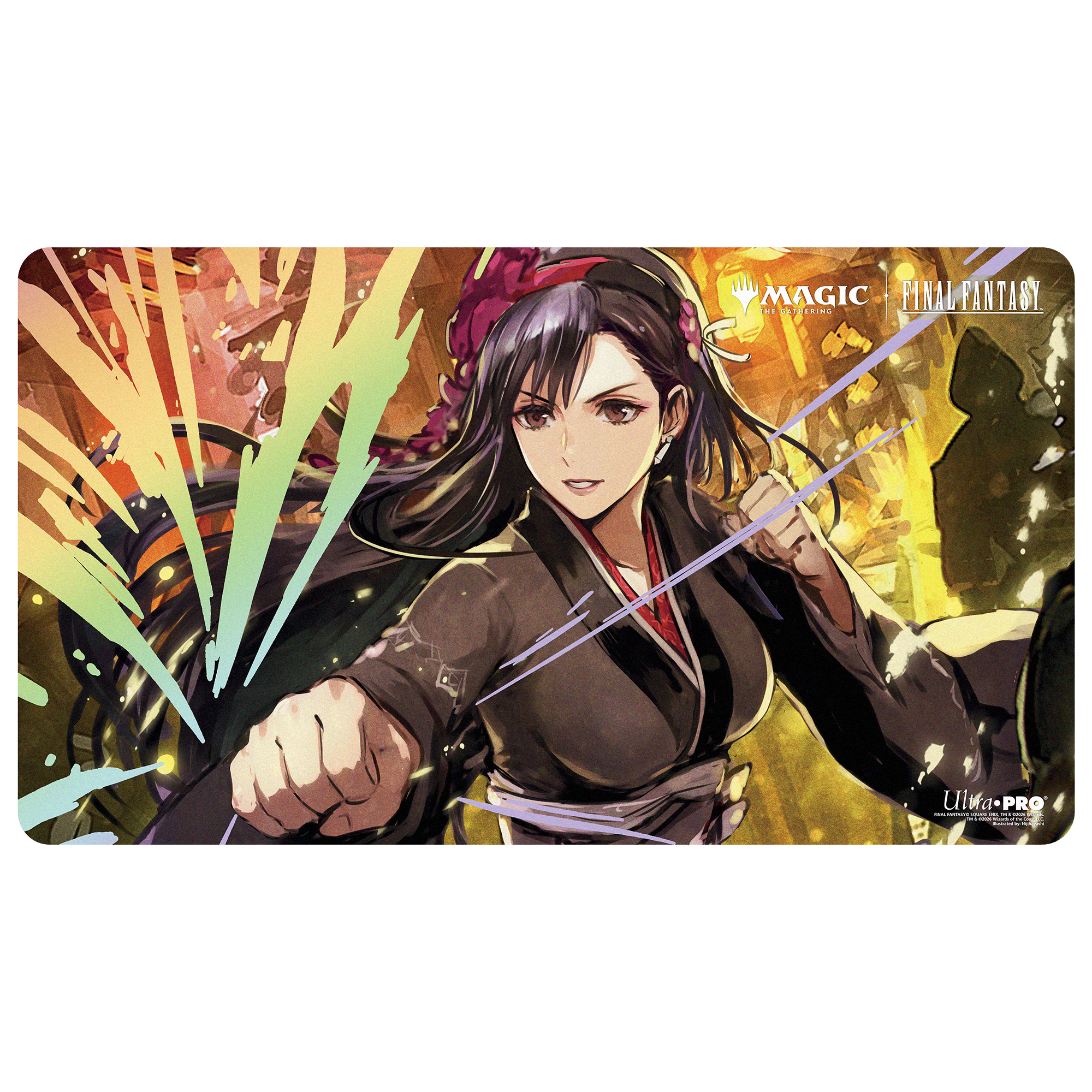 Ultra Pro: Magic x FINAL FANTASY - Tifa Lockhart - Foil Playmat (61 x 34 cm) - verpakking vooraan