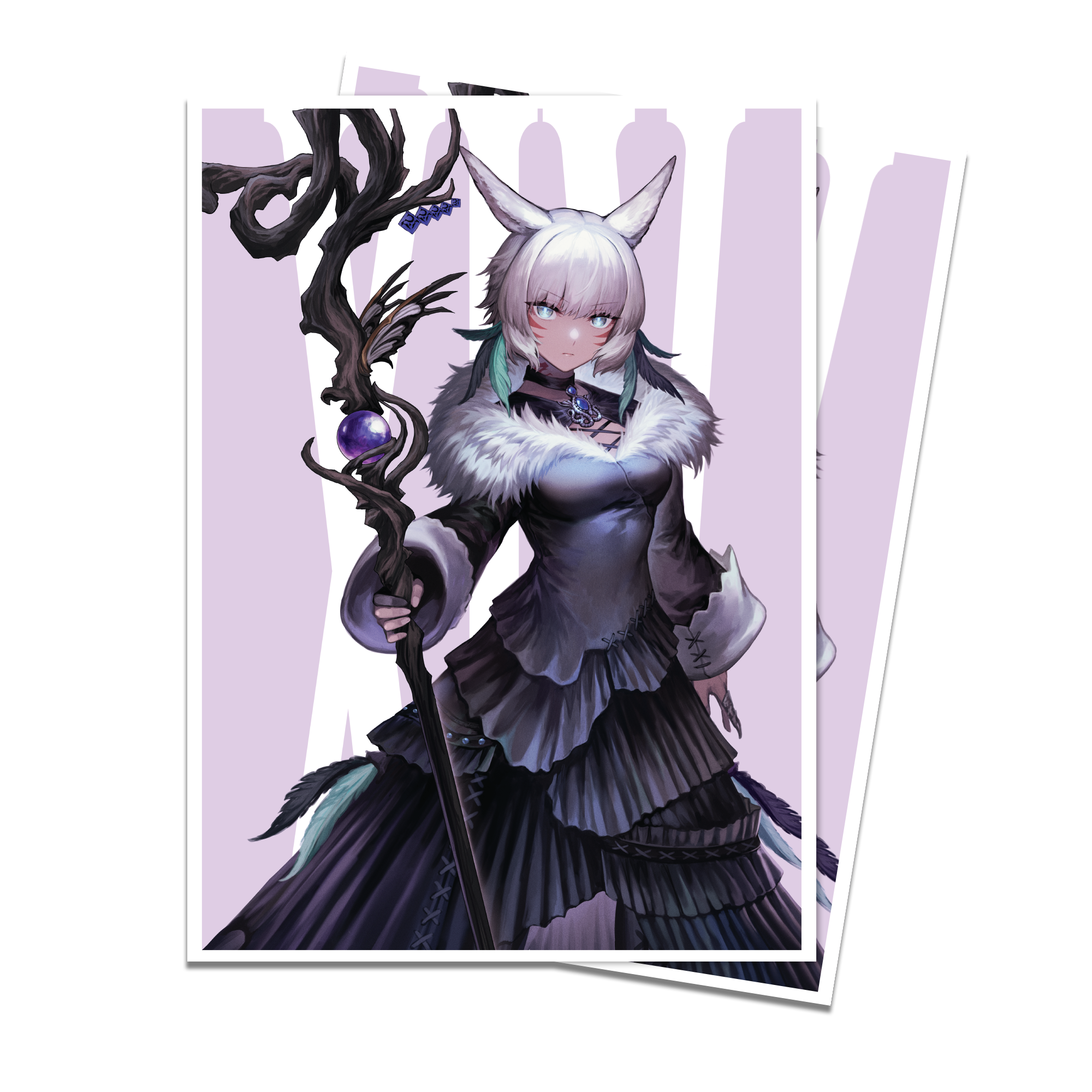 Ultra Pro: Magic x FINAL FANTASY - Y'shtola, Night's Blessed - 105x APEX Deck Protector Sleeves - Standard Size - verpakking vooraan