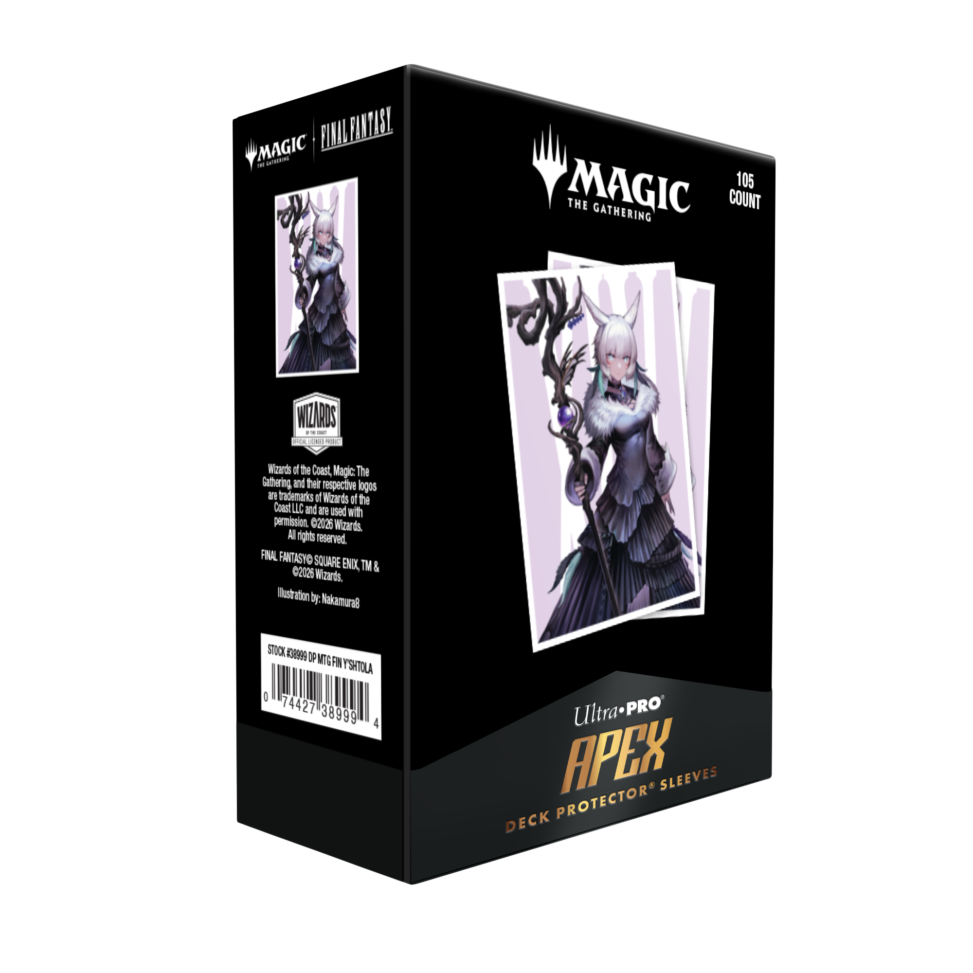 Ultra Pro: Magic x FINAL FANTASY - Y'shtola, Night's Blessed - 105x APEX Deck Protector Sleeves - Standard Size - productfoto