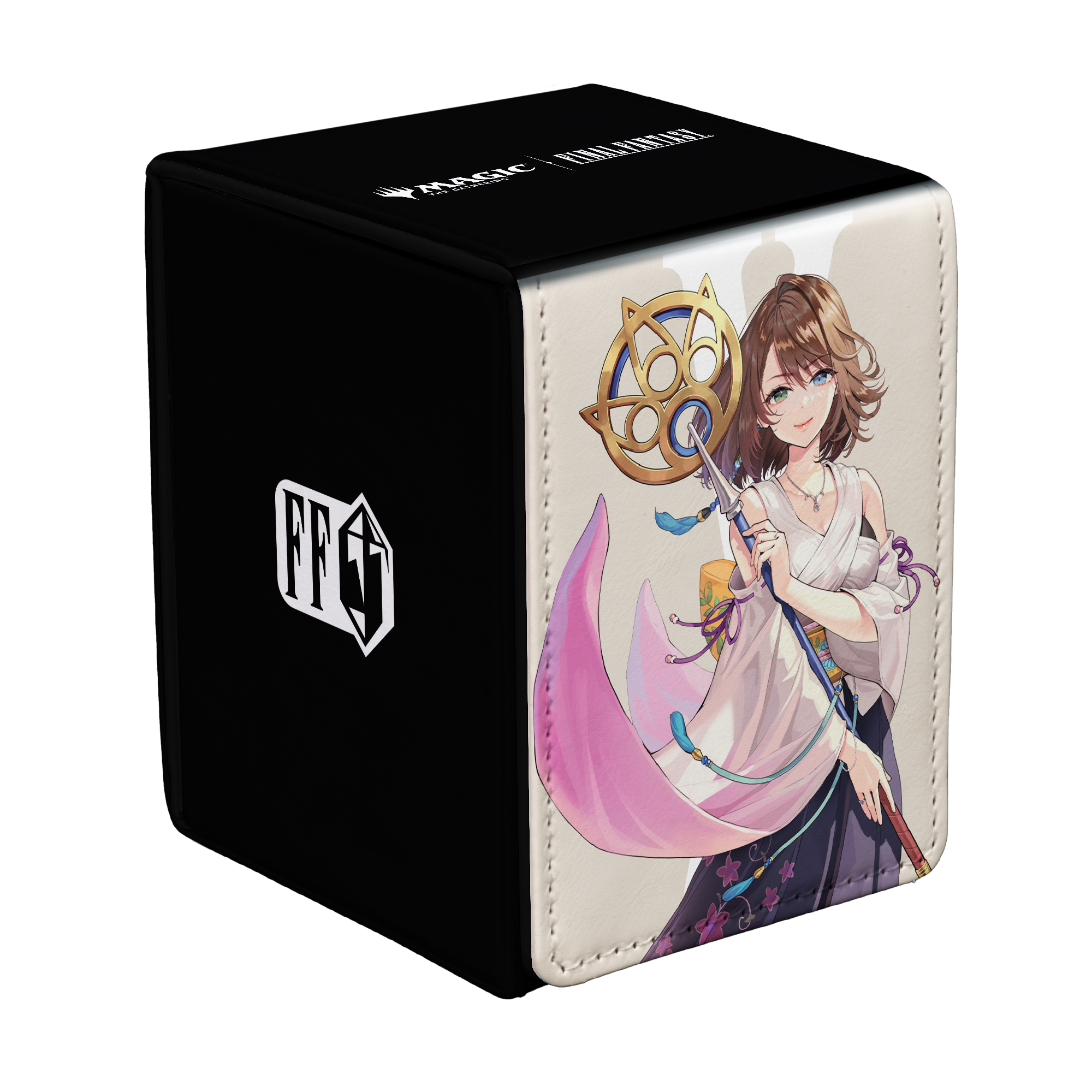 Ultra Pro: Magic x FINAL FANTASY - Yuna, Grand Summoner - Alcove Flip Deck Box (100+ kaarten) - verpakking vooraan