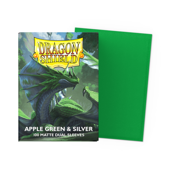 Dragon Shield: Applegreen & Silver - 100x Matte Dual Sleeves - Standard Size - in gebruik