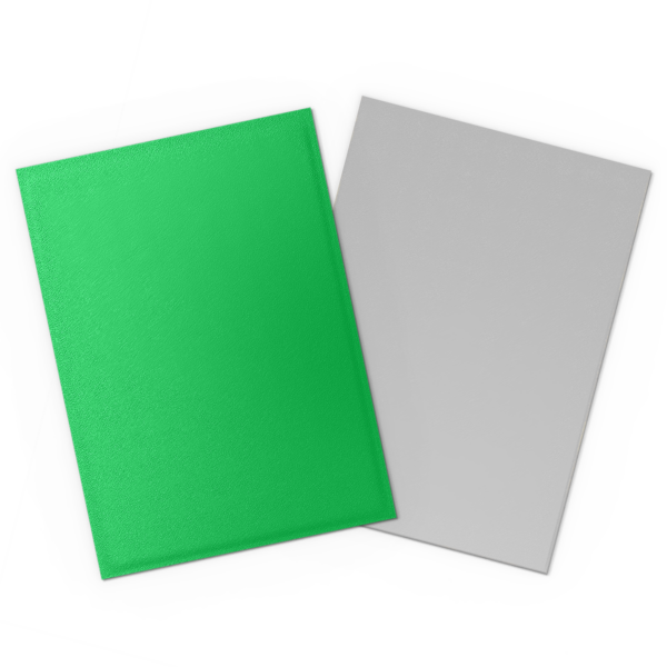 Dragon Shield: Applegreen & Silver - 100x Matte Dual Sleeves - Standard Size - verpakking zijkant
