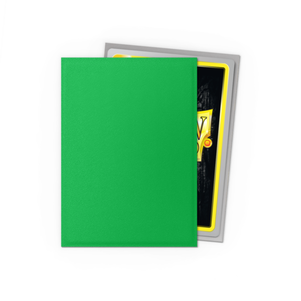 Dragon Shield: Applegreen & Silver - 100x Matte Dual Sleeves - Standard Size - extra beeld