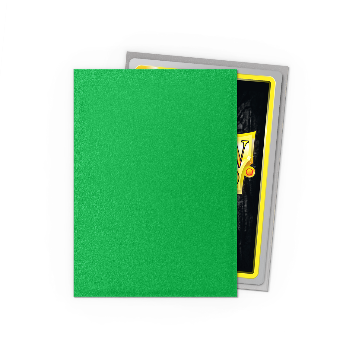 Dragon Shield: Applegreen & Silver - 100x Matte Dual Sleeves - Standard Size - extra beeld