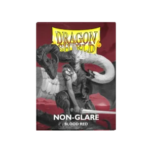 Dragon Shield: Blood Red - 100x Non-Glare Matte Sleeves - Standard Size - verpakking vooraan
