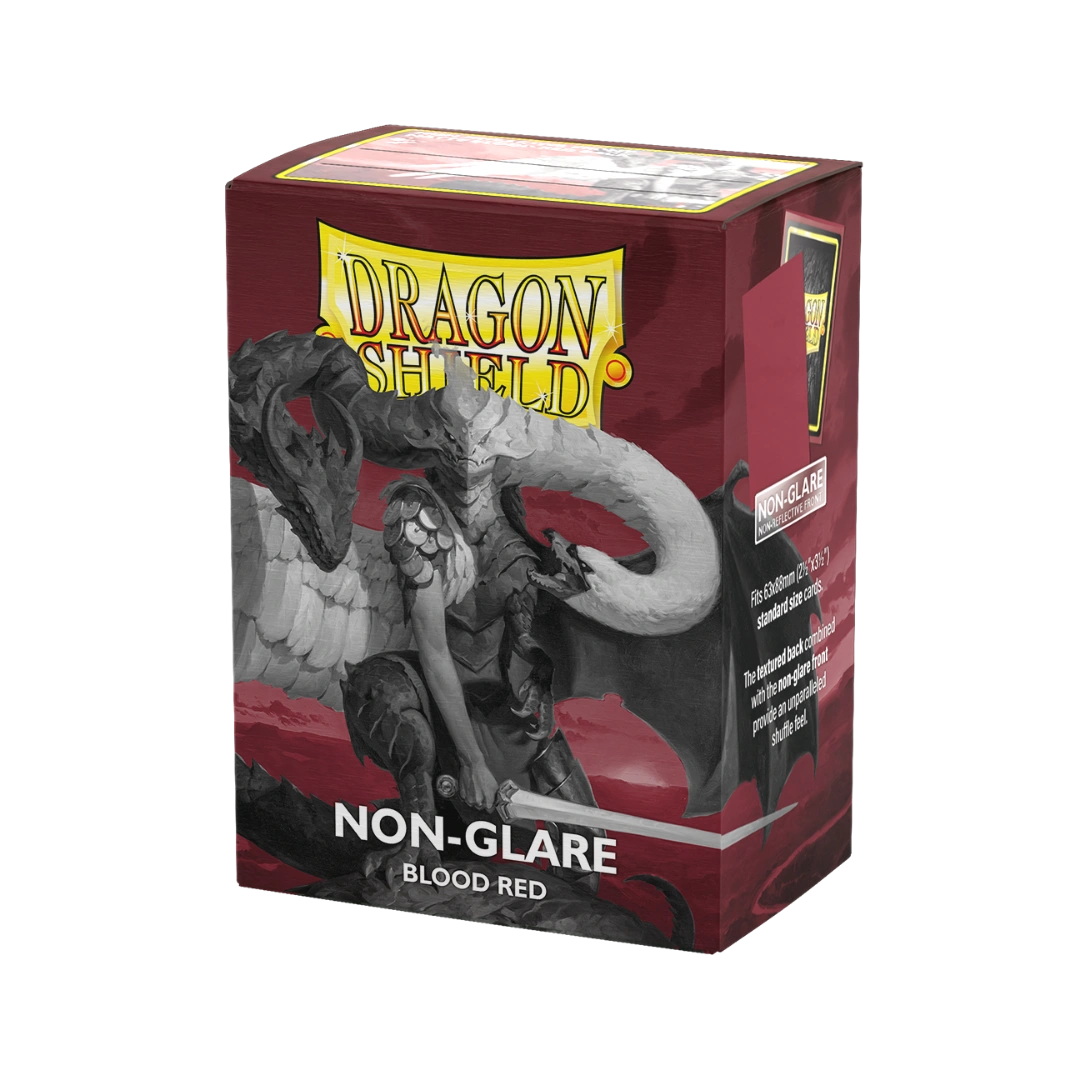 Dragon Shield: Blood Red - 100x Non-Glare Matte Sleeves - Standard Size - sleeve detail