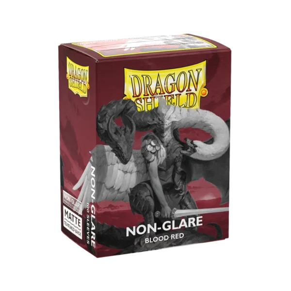 Dragon Shield: Blood Red - 100x Non-Glare Matte Sleeves - Standard Size - in gebruik