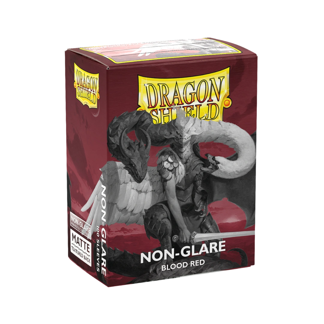 Dragon Shield: Blood Red - 100x Non-Glare Matte Sleeves - Standard Size - in gebruik