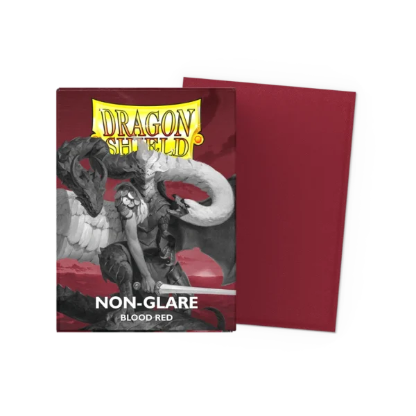 Dragon Shield: Blood Red - 100x Non-Glare Matte Sleeves - Standard Size - kleurdetail