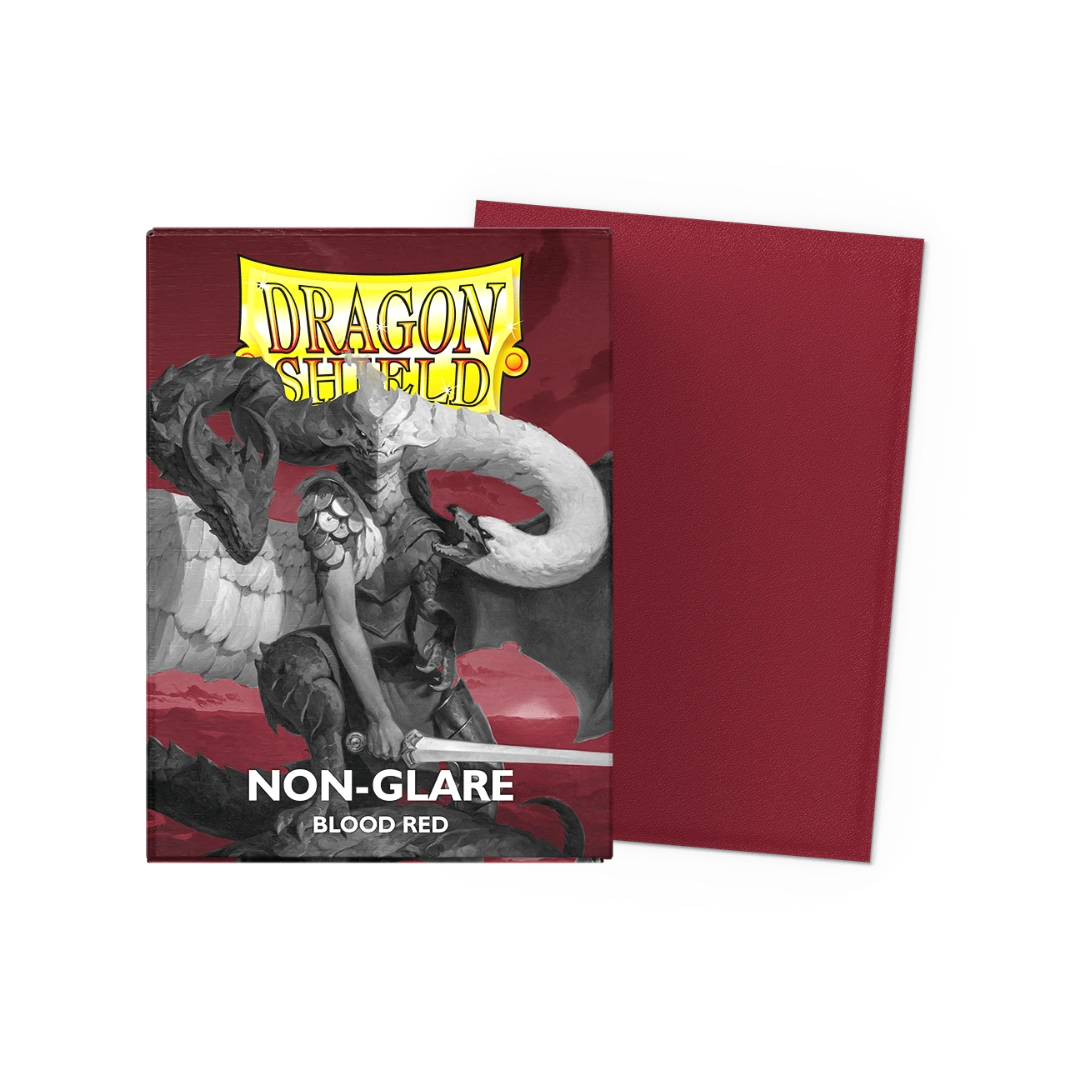 Dragon Shield: Blood Red - 100x Non-Glare Matte Sleeves - Standard Size - kleurdetail