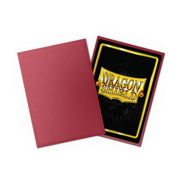 Dragon Shield: Blood Red - 100x Non-Glare Matte Sleeves - Standard Size - verpakking zijkant